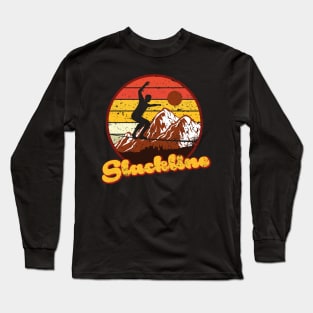Slackline Vintage Design slacklining outdoor Long Sleeve T-Shirt